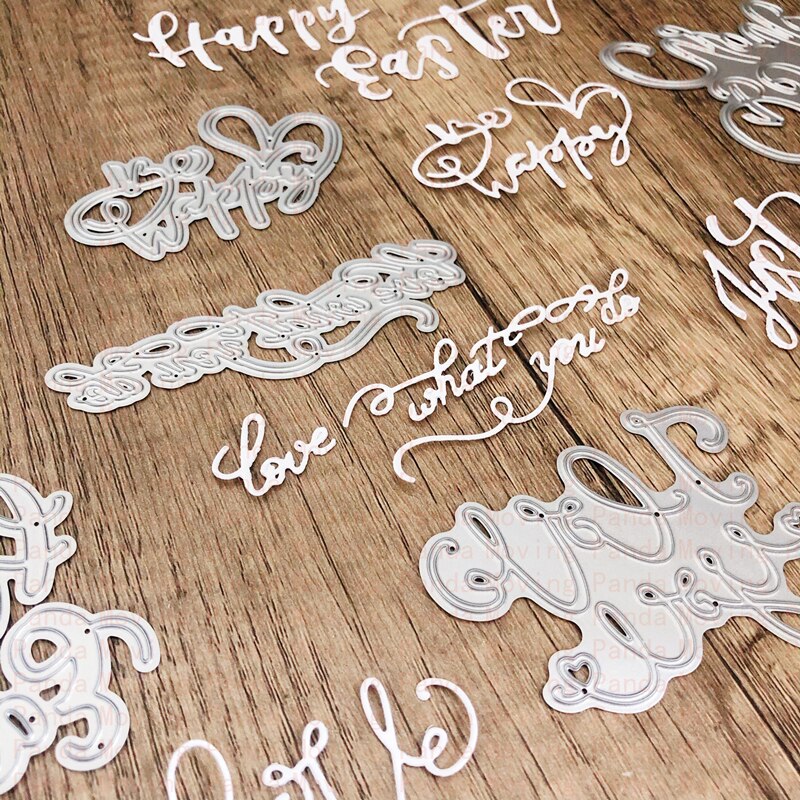 I Love U Metalen Stansmessen Stencil Voor Diy Scrapbooking Album Cover Embossing Weddingdecoration Make2021New Product