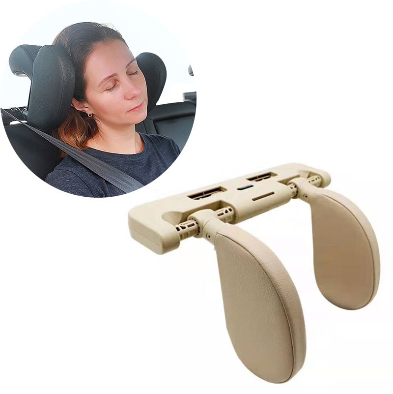 Coche reposacabezas del asiento dormir lado apoyo para Peugeot 206, 207, 208, 301, 307, 308, 407, , 3008, 4008: Beige