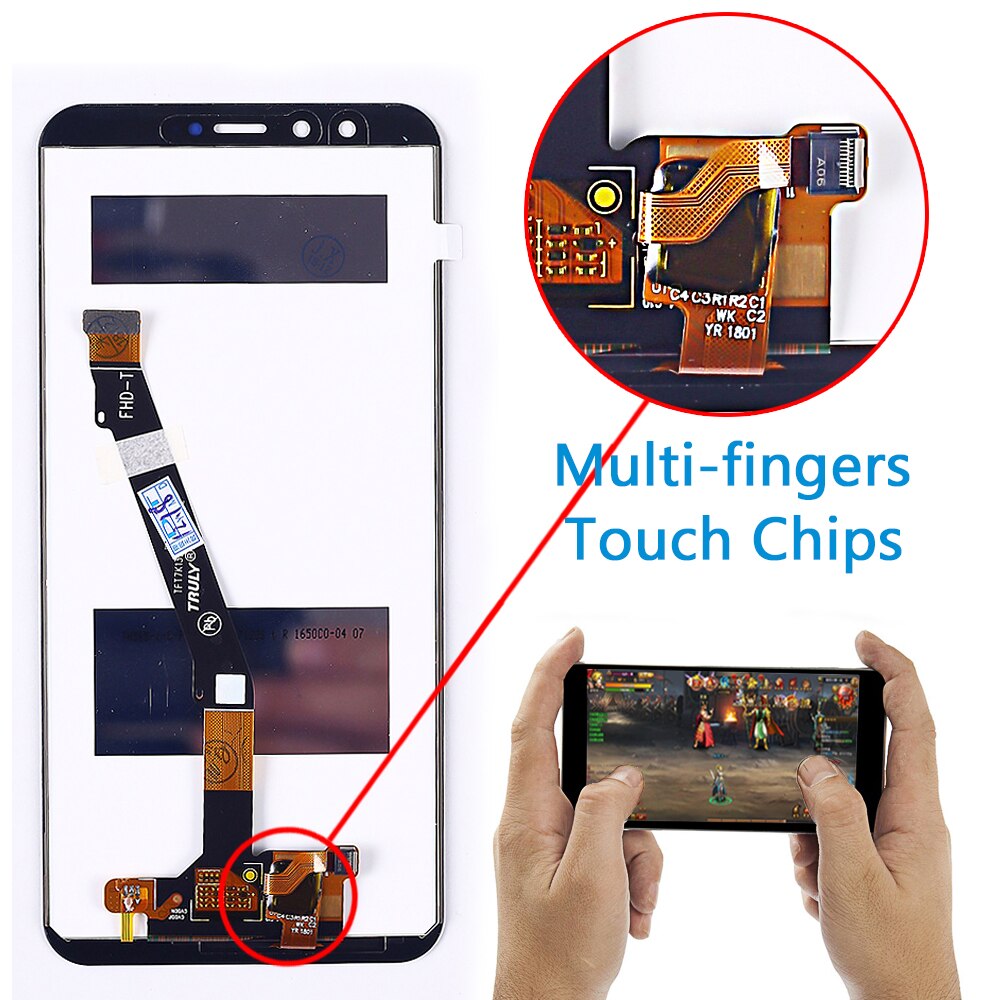 Huawei LCD Display Für Huawei Ehre 9 Lite 5,65 zoll Touch Screen Digitizer Montage Ehre 9 Jugend Rahmen Kostenlose Tools