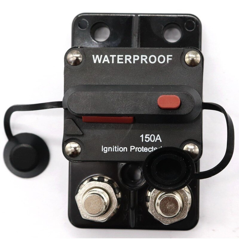 Disjoncteur de disjoncteur, réinitialisation des Fusibles, dc12 v, pour voiture, bateau, camion, RV, réinitialisation manuelle, boîte à Fusibles étanche, 1 pièce, 150A