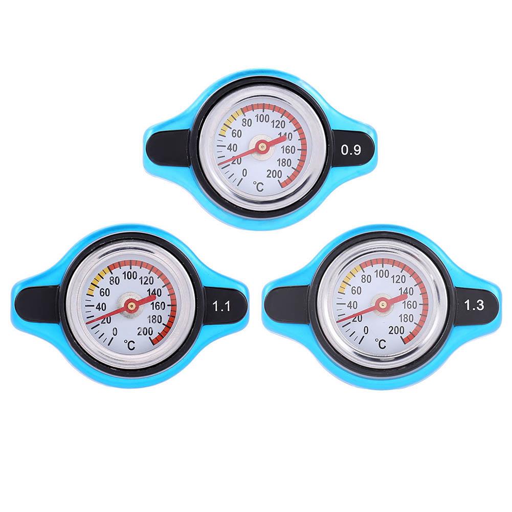 Tapa de radiador para coche, medidor de temperatura del agua, medidor termostático, mejora la presión del radiador y el rendimiento de refrigeración, Universal
