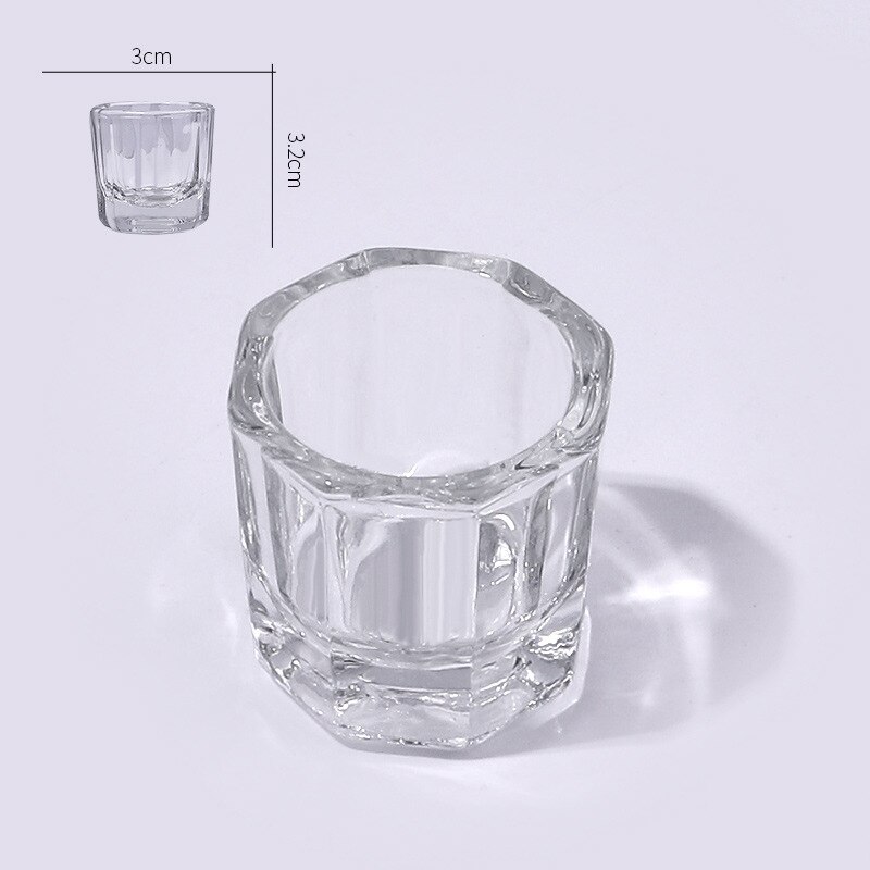 1Pc Acrylic Nail Cup Acrylic Powder Liquid Crystal Glass Dappen Dish Bowl Holder Container Equipment Nail Tool for Nail