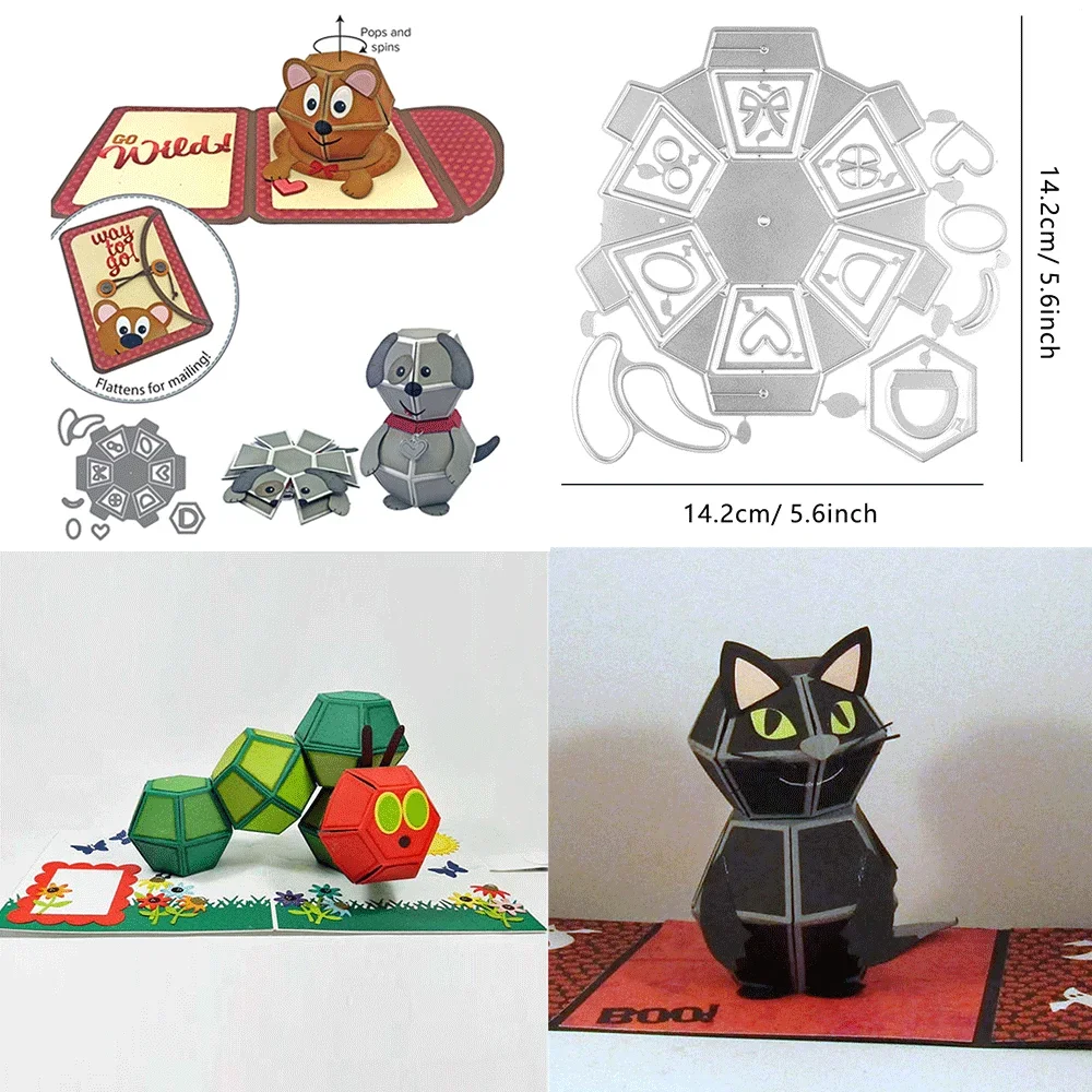 Troqueles de corte de Metal con bolas emergentes y accesorios, troquelados en relieve en 2025, para hacer tarjetas DIY, suministros para manualidades de álbumes de recortes: Naranja