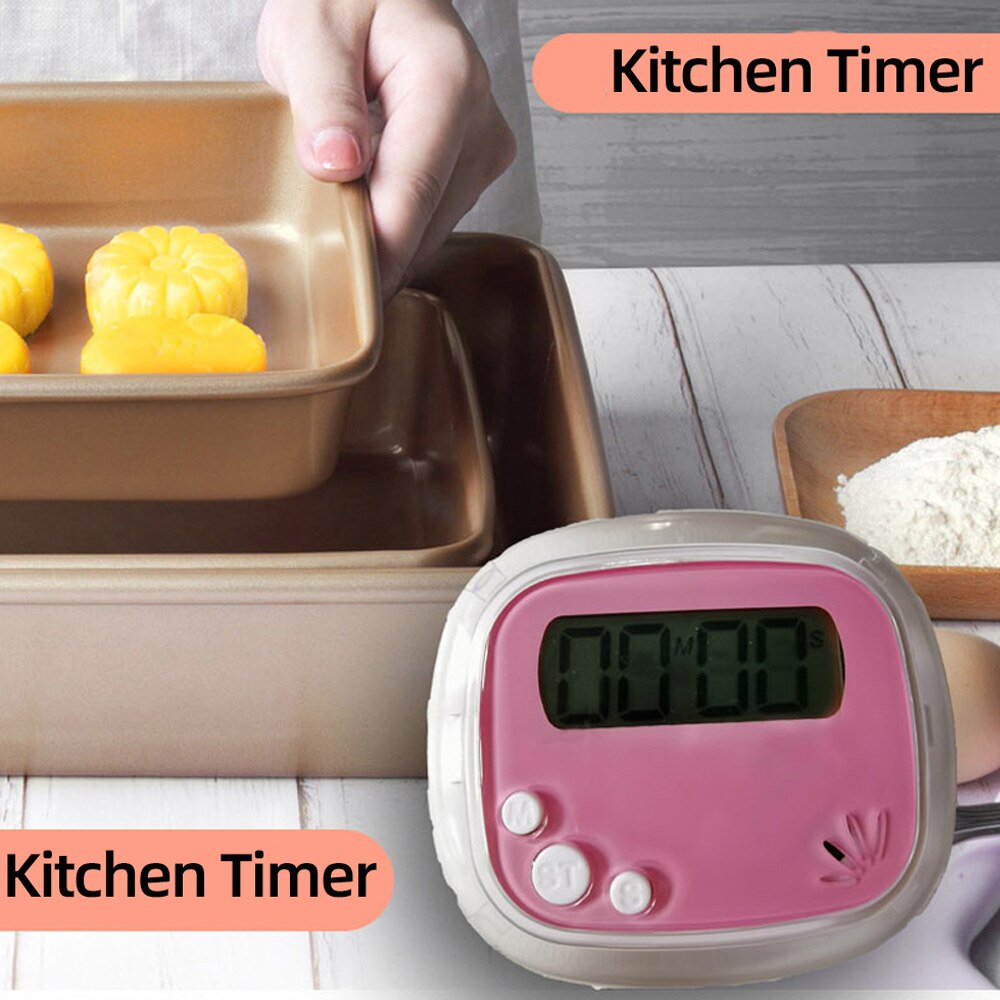 LED Digital Kitchen Timer Countdown Alarm Clock For Home Cooking Cook Food Tools Time Counter Magnetic Backing Stand Accessories