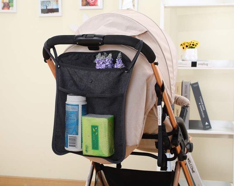 Kinderwagentasche - Hängendes Netz Große Taschen - Tragbare Regenschirmtasche - Becherhalter Organizer - Universal-