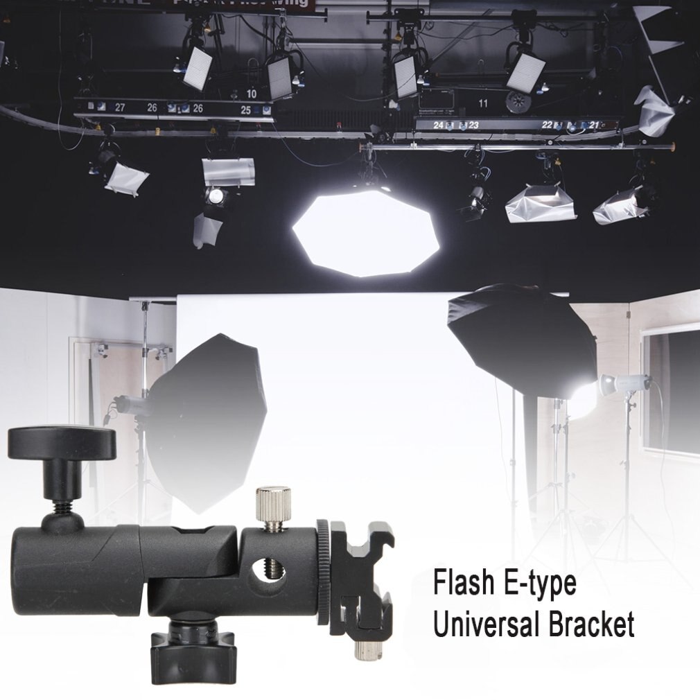 Swivel Flash Shoe Umbrella Mount Adapter Voor Studio Licht Type E Stand Accessoires Voor Foto Studio