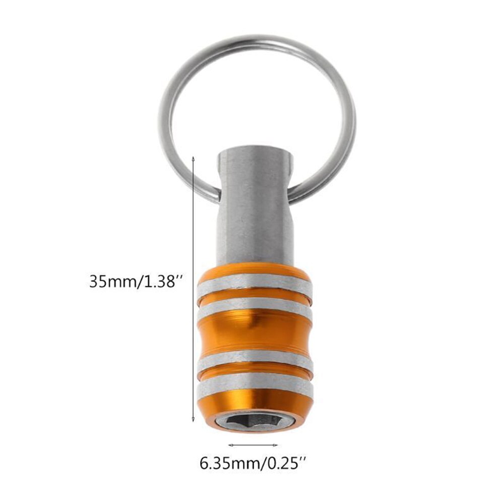 1/4 '' sexkantsskaft snabbkoppling nyckelring skruvmejsel bits hållare magnetisera huvud snabbbyte nyckelring nyckelring nyckelring