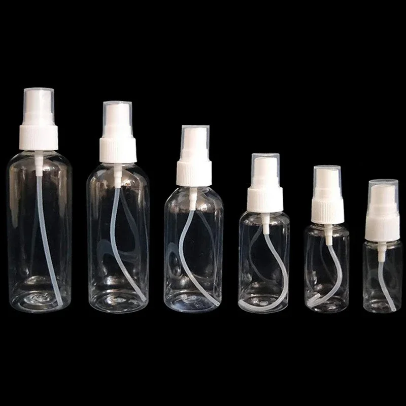 Reizen Transparante Hervulbare Flessen Doorzichtige Plastic Parfum Verstuiver Kleine Spuitfles 5/10/20/30/50/60/80/120/150/200/250 ml