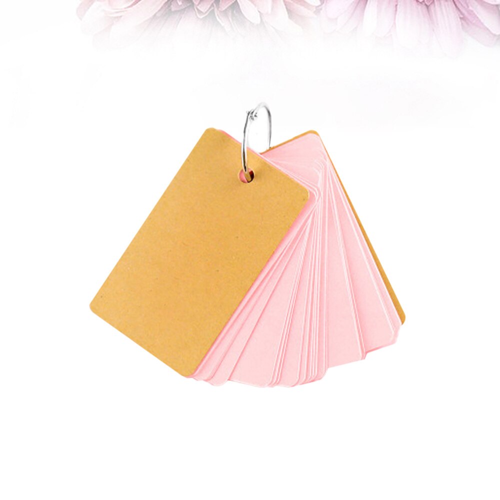 4Pcs Small Long Ring Book Portable Blank Travel Journal Notepad for Writing Drawing School Office (Kraft Paper, Light Blue Core): Picture 5