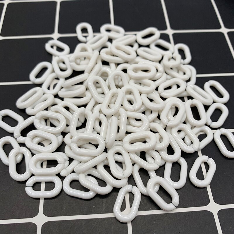 50 sztuk/partia 15x10mm akrylowe ogniwo łańcucha breloki do tworzenia bransoletek naszyjnik kolorowe łańcuchy plastikowe ogniwa łańcucha tworzenia biżuterii: 01