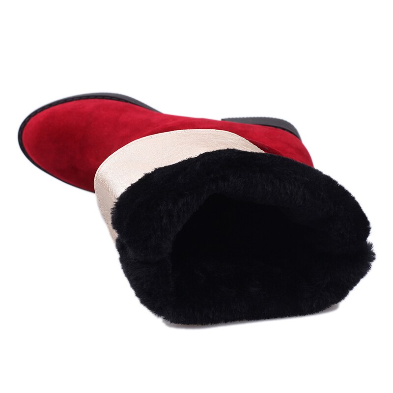 Vrouwen Winter Schoenen Knie Hoge Laarzen Plus Big Size Faux Suede Vrouwen Schoenen Winter Vrouwen Winter laarzen