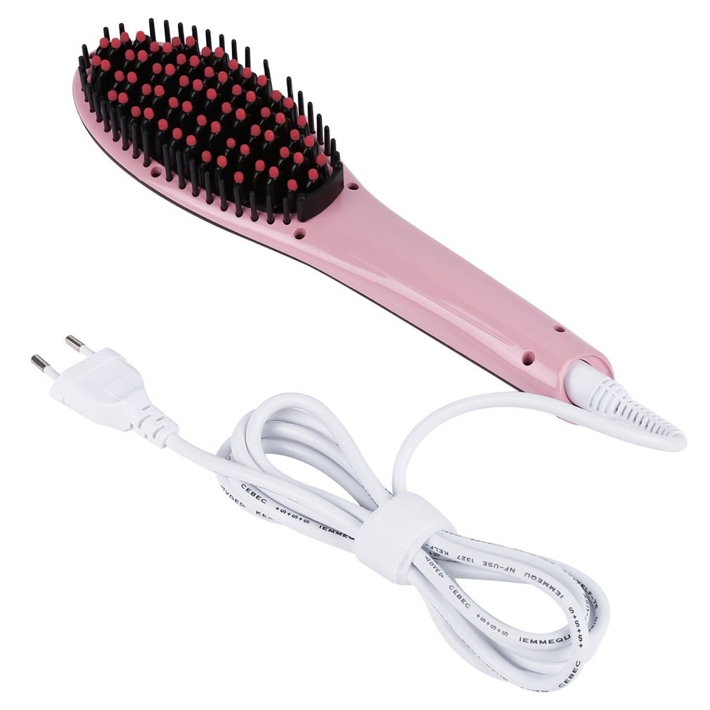 Brosse à cheveux rapide lisseur peigne Preup 2-en-1 Auto haute température résistance électrique défriser les cheveux peigne EU Plug: Default Title