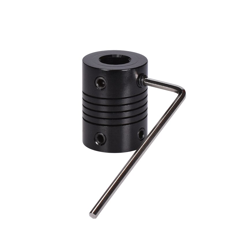 2/4 STKS Flexibele as Koppeling 5X8 MM 5X5 MM CNC Stappenmotor Aluminiumlegering flexibele Koppeling Zwart/Zilver Voor 3D Printer Onderdelen