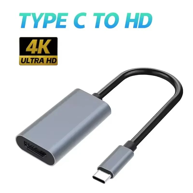 Adaptateur USB Type-C vers HDMI, 4K, USB 3.1, mâle vers HDTV, femelle, câble convertisseur pour ordinateur portable, tablette, TV, MacPle