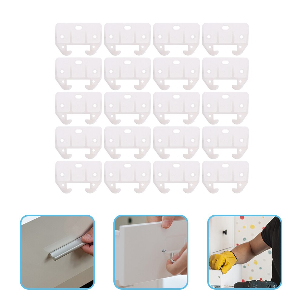 20pcs Plastic Drawer Guides Drawer Track Guides Track Guide Replacements