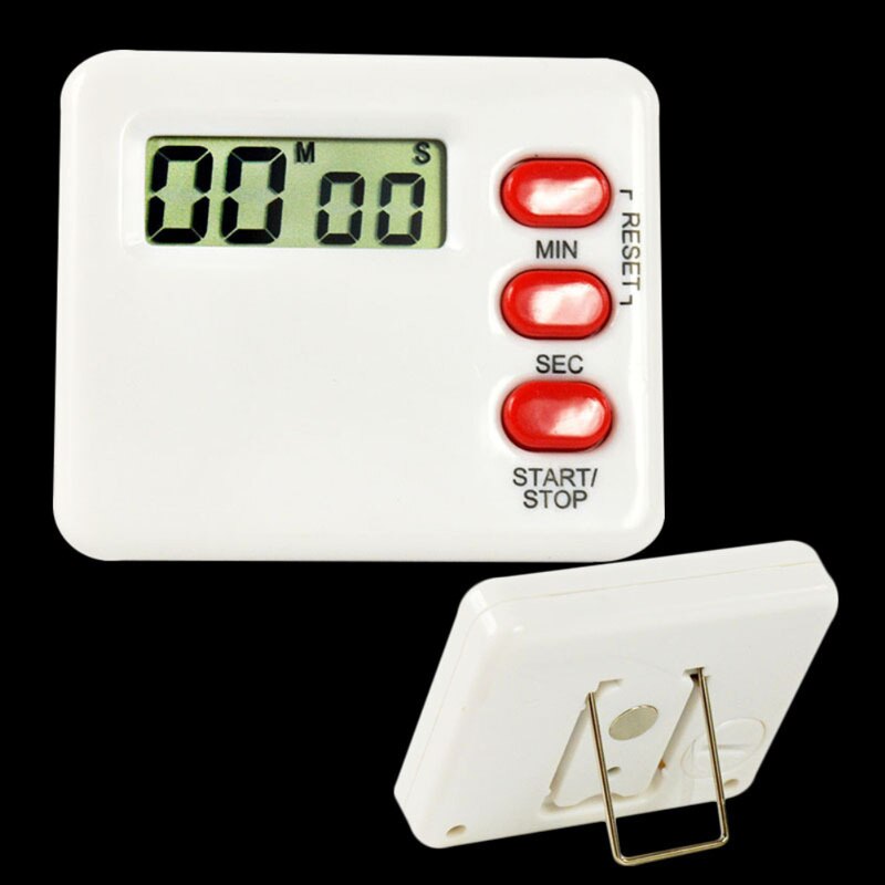 Magnetische LCD Digital Kitchen Countdown Timer Alarm met Stand Wit Kookwekker Praktische Koken Timer Wekker Gereedschap
