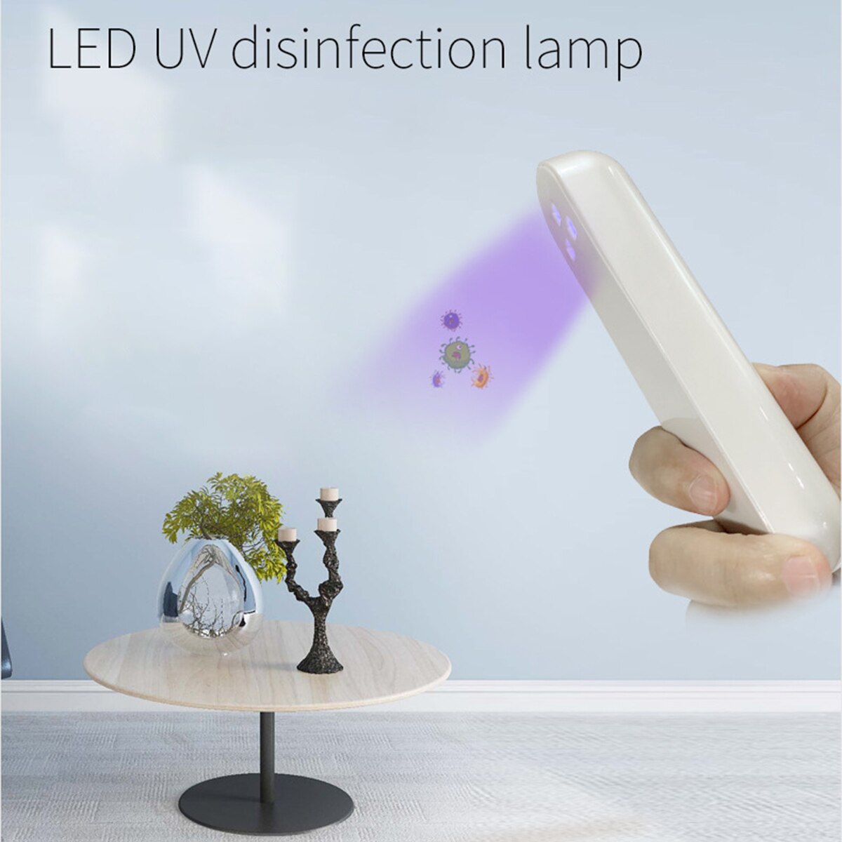 Portable UV Sterilizing Light Hand-Held UBS Rechargeable Ultraviolet Disinfection Light For Travel Home Office LED Light