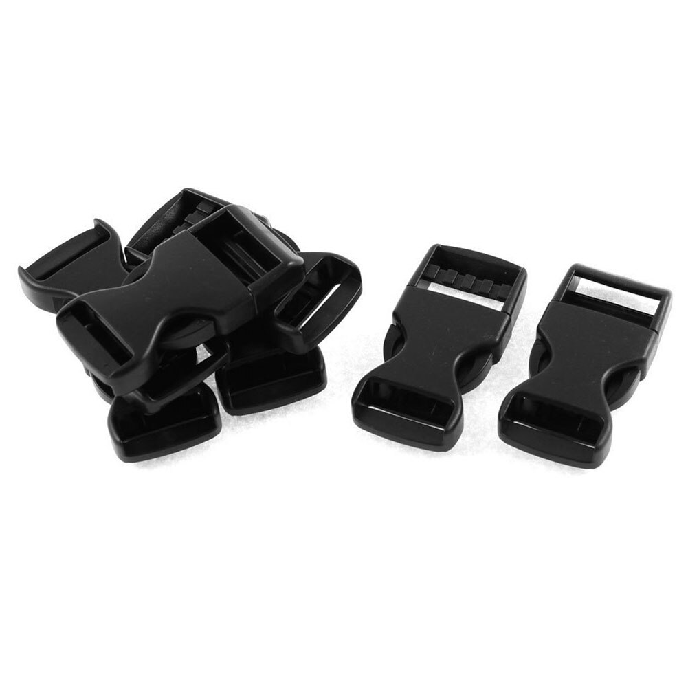 NFLC-7Pcs Plastic Side Release Squeeze Buckles for 2cm Webbing Strap Black