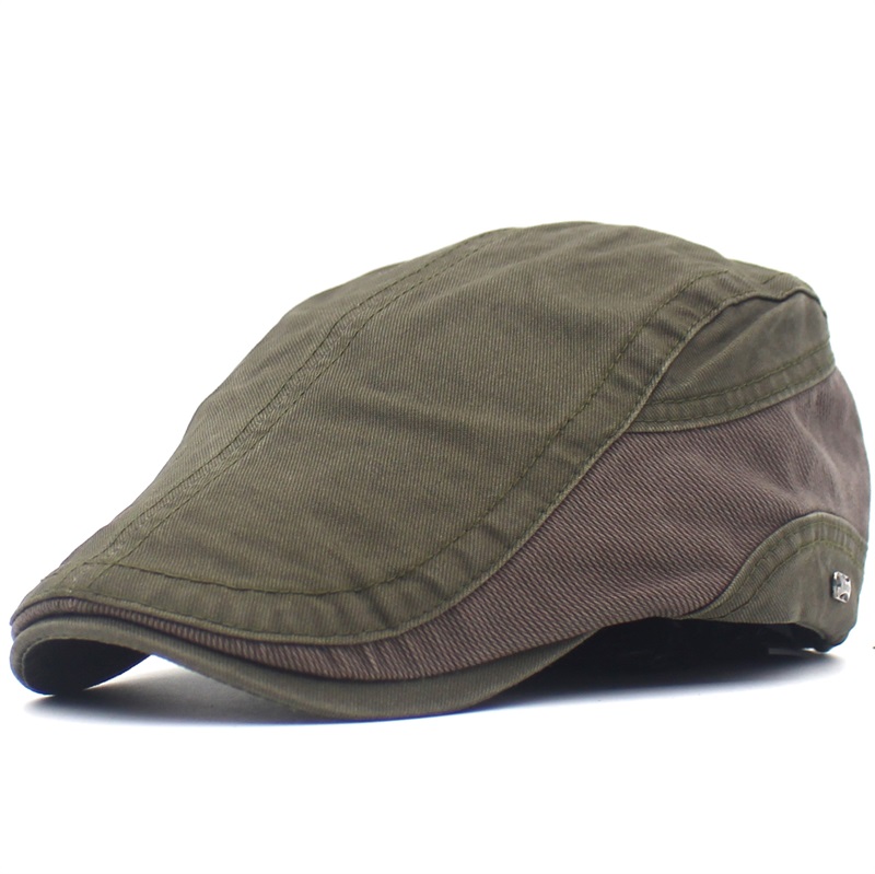 Ditpossible, novedad de , casquete de verano para hombres, gorros de algodón, sombrero informal, boinas, gorras planas, boina: green