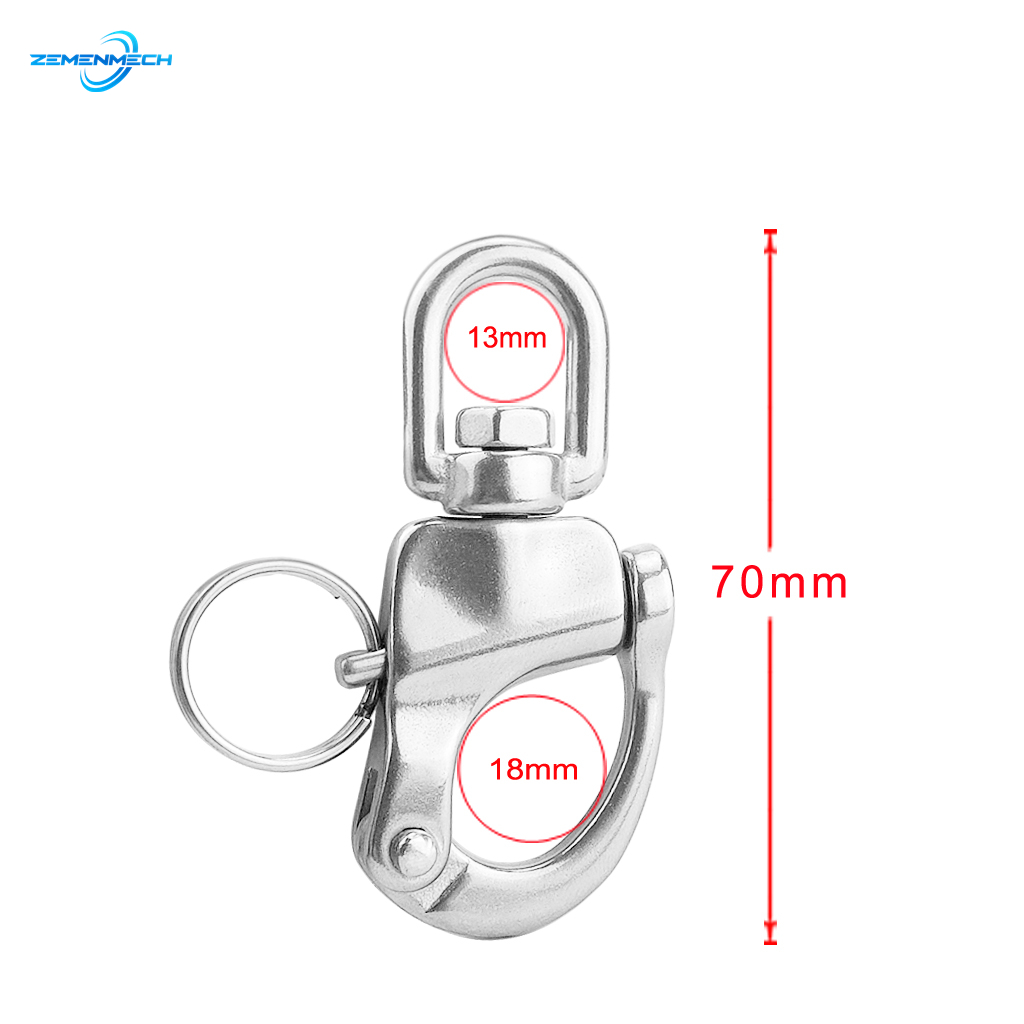 316 Stainless Steel Swivel Snap Shackle Quick Release Boat Anchor Chain Eye Shackle Swivel Snap Hook for Marine Architectural