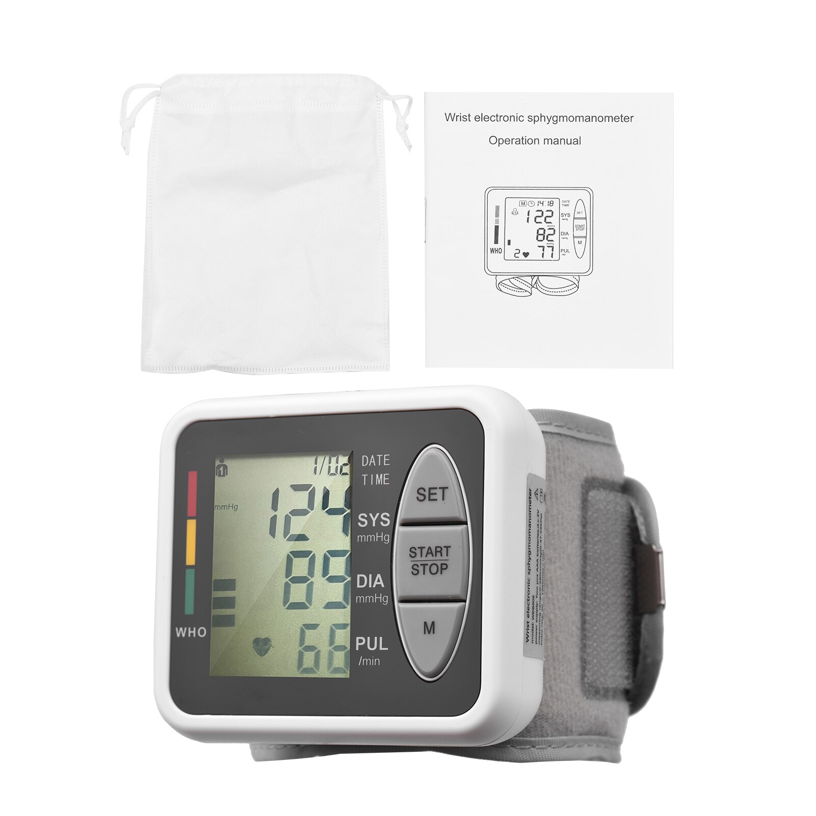 Digitale Infrarood Voorhoofd Thermometer Lcd Contactloze Temperatuur Meting Volwassen &amp; Kinderen Gebruik + Tonometer + Pulsoximeter: Option 2