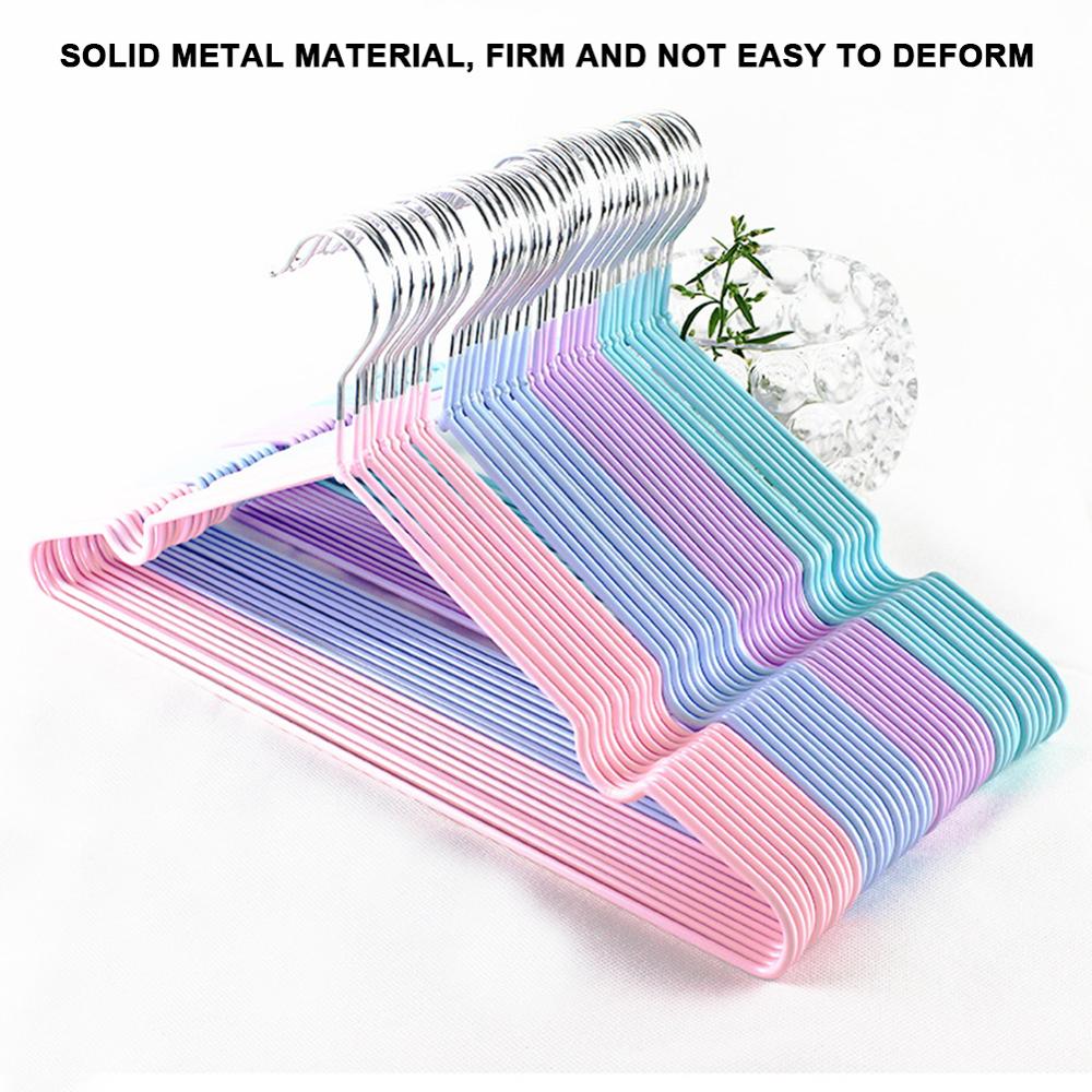 10pcs Children Adult Clothes Hanger Clothes Drying Rack Non-Slip Metal Shirt Hook Hangers Coat Hanger Clothes Accessories Rack