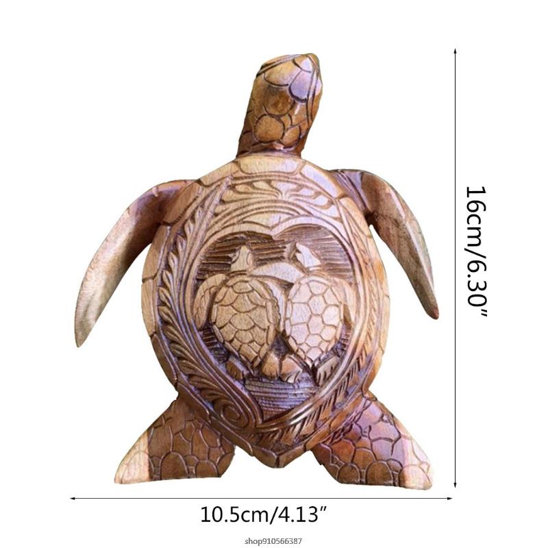 Carving Turtleback Turtle Shape Garden Statue Ornament Courtyard Sculpture Decoration Gardening Outdoor Decor