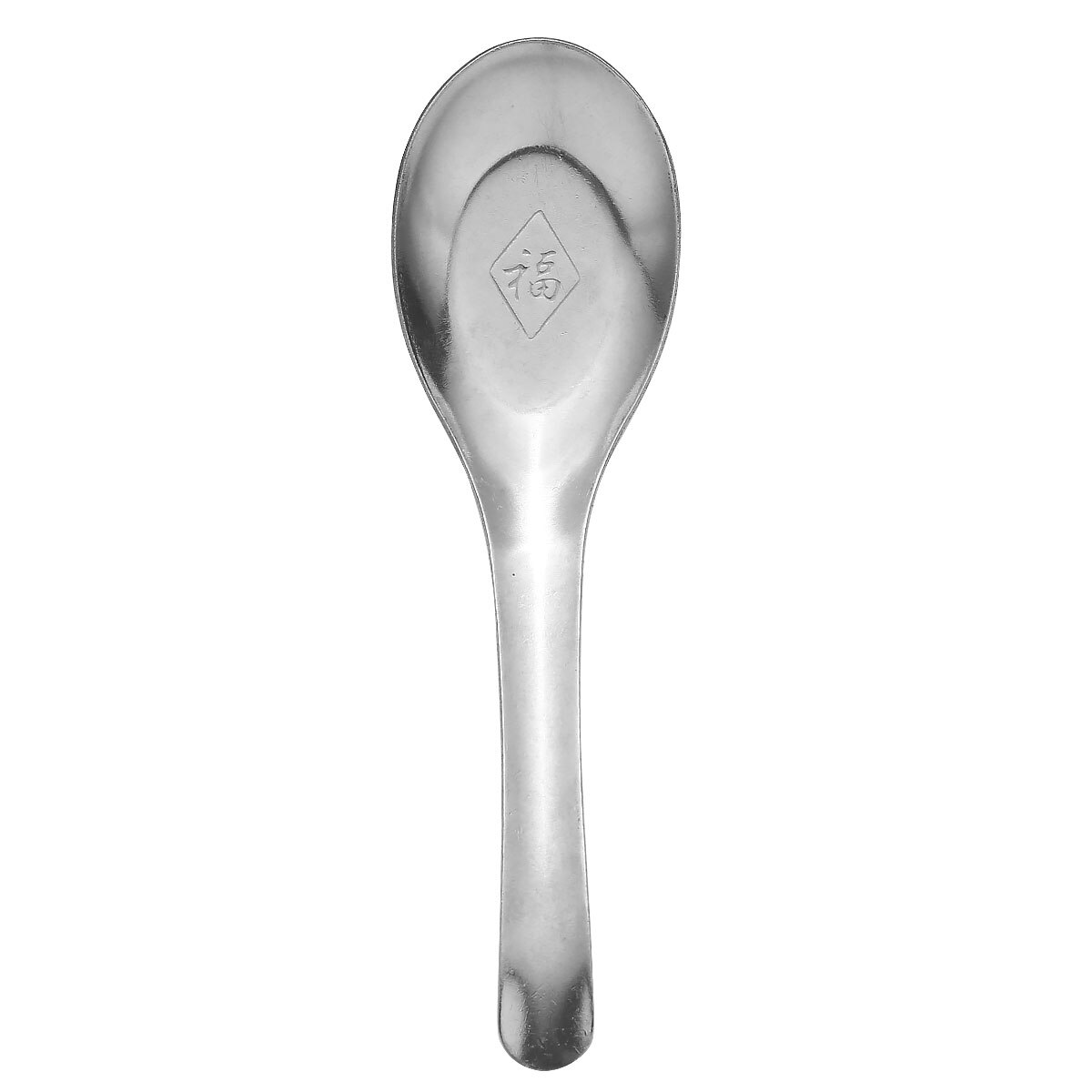 10Pcs Stainless Steel Rice Soup Spoon Chinese Spoons Cutlery Cooking Utensil Table Spoon with Long Handle for Kitchen Restaurant