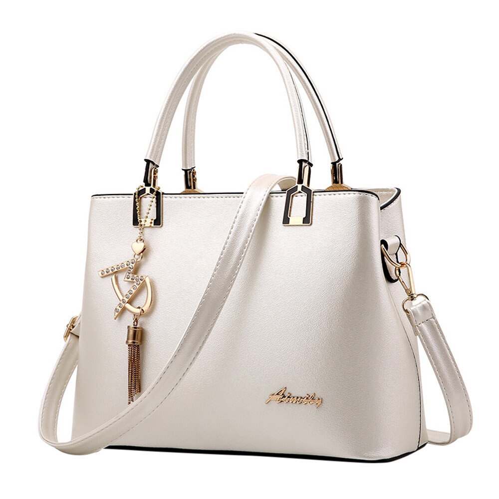 Aelicy luxury Women Leather Totes Bags Handbags Women Famous Brands Big Shoulder Bag Female Vintage Satchel Bag Bolsa Feminina: White