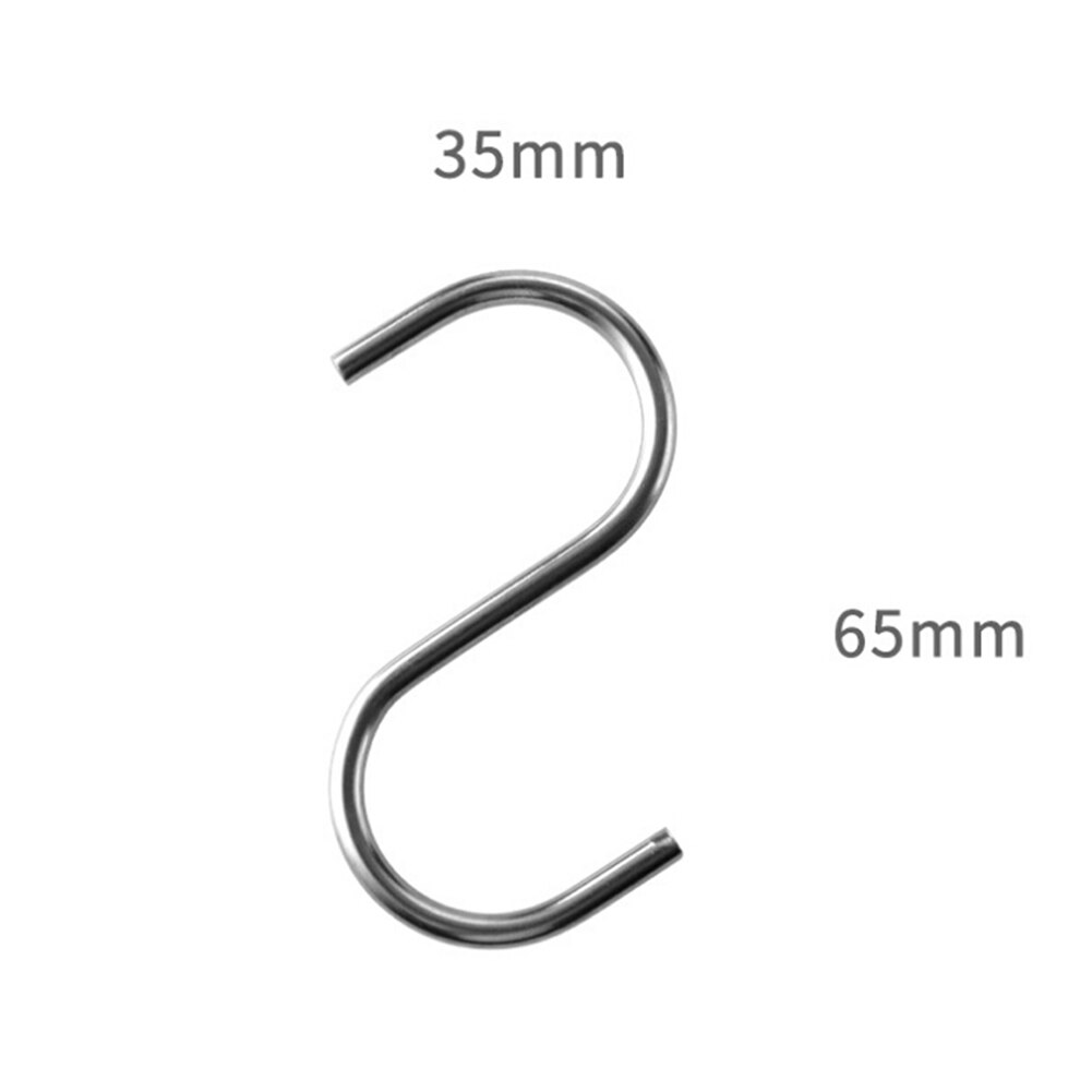 Ganchos de acero inoxidable para colgar, ganchos de Metal para cocina, armario empotrado, 10 paquetes