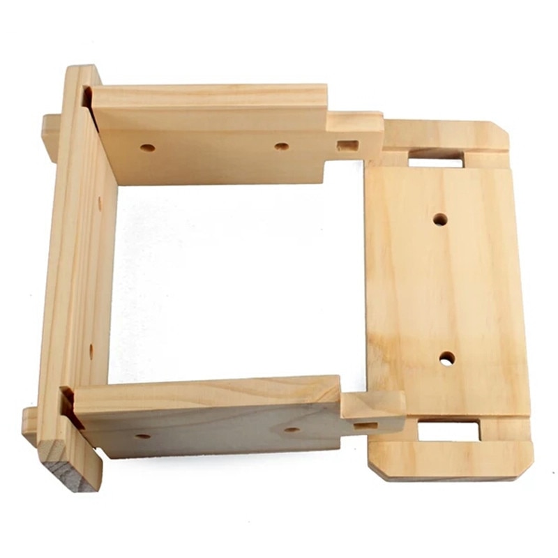 Removable Wooden Tofu Press 16*12*9cm Homemade Tofu Mold DIY Tofu Box with Pressure Tofu Press Kit Kitchen Cooking Accessoires