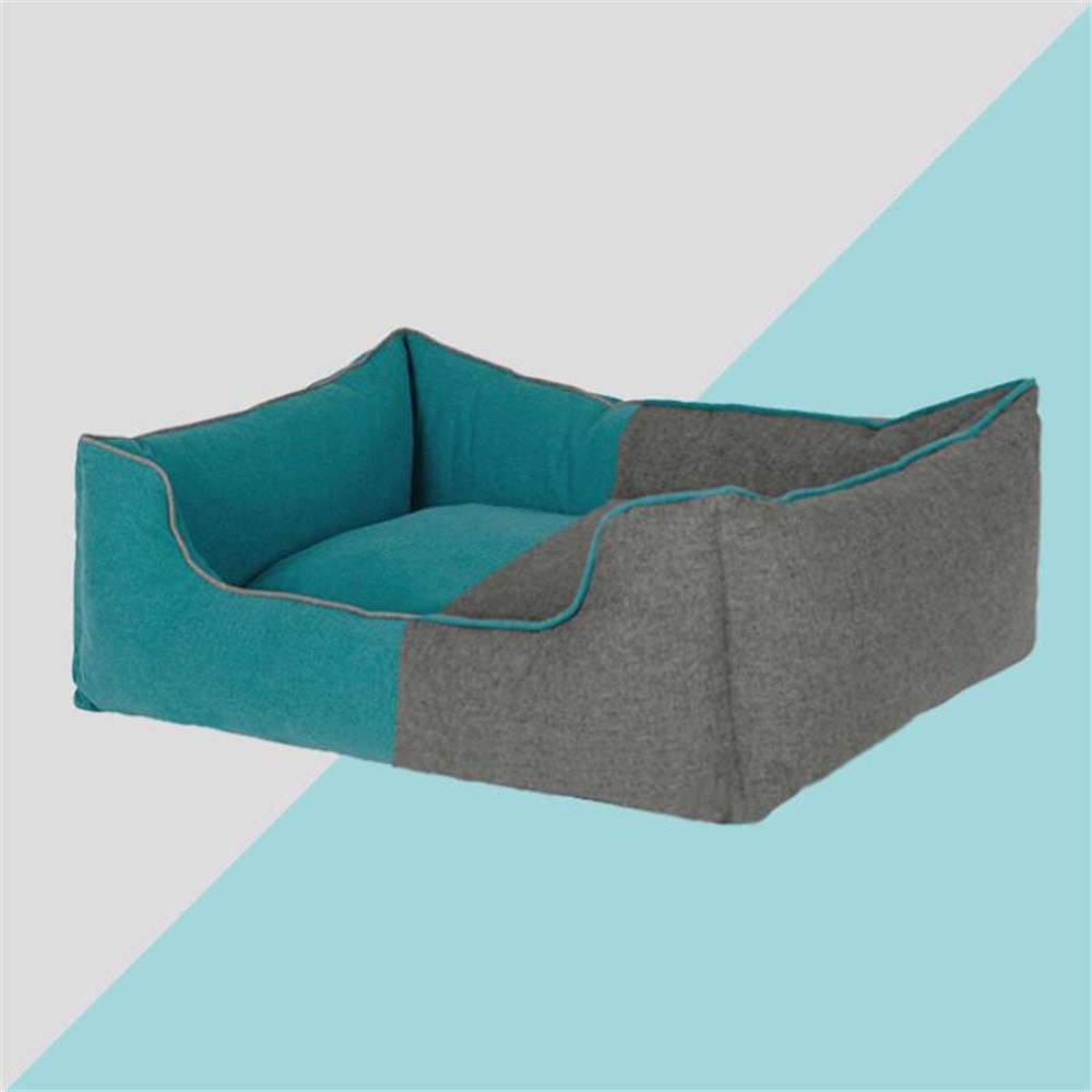 Dark Green Dog Bed Waterproof Can Be Washed and Washed, Pet Cats and Dogs Soft and Comfortable Thickened Large Sofa Bed