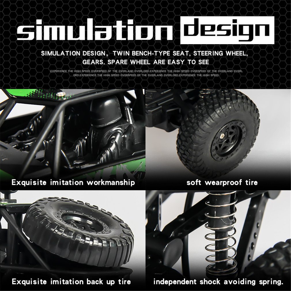 S-003 1/22 Scale 2.4Ghz 4WD High Speed RC Crawler Climber Buggy Off-Road Rock RC Remote Control Car Model RTR with Waterproof