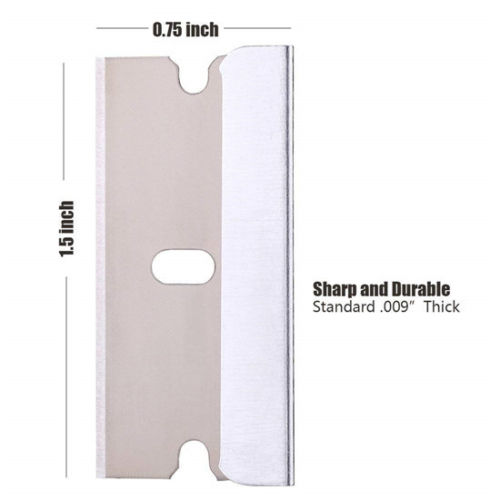 10pcs Razor Scraper Blades Single Edge Box Cutter Knife Paint Glass Straight