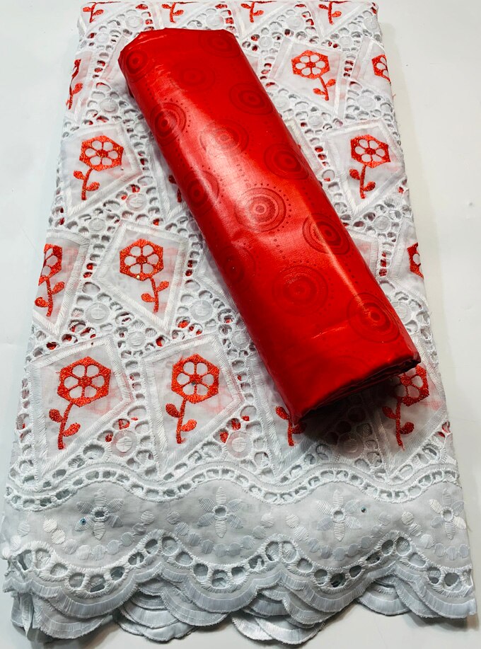 Robe de mariée en tissu Bazin Riche, Voile suisse, Voile africain, , + 2.5 Yards, YKM102, 2.5