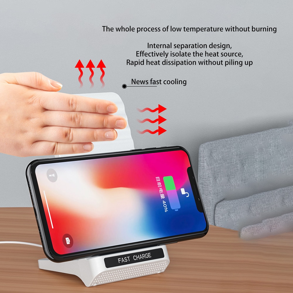 Oplaadstation voor iphone 6 6s 7 11 draadloos oplaadstation telefoonhouder met oplaadstation standaard voor apple