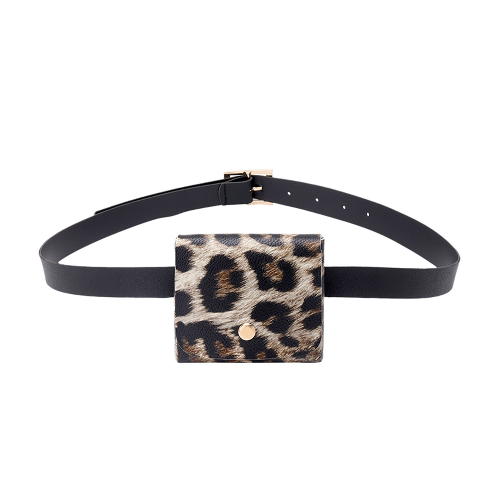 Luipaard Taille Packs Dames Mode Riem Kleine Taille Zakken Casual Wild Riem Kleine Vierkante Tas Сумка Женская Сумка На Пояс: E