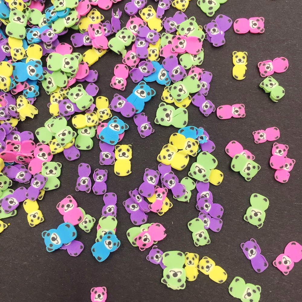 100G Polymeer Klei Beer Plakjes Klei Sprinkles Voor Ambachten Diy Nail Art Decoratie Materiaal Accessoires Telefoon Deco:5 Mm