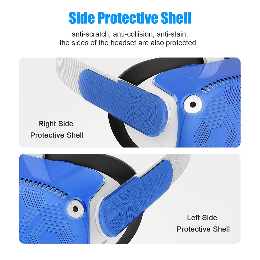 Couvercle de lentille de Protection pour casque VR, coque de Protection latérale gauche et droite pour Oculus Quest 2, accessoires de casque