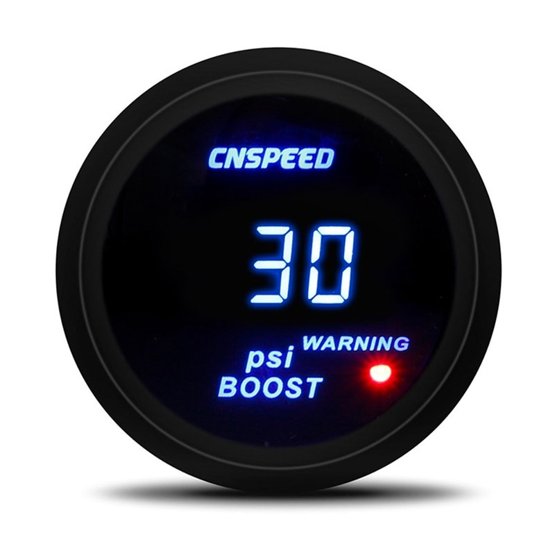 2 Inch 52mm Digital Blue Led Jdm Turbo Boost Meter Racing Monitoring Gauge