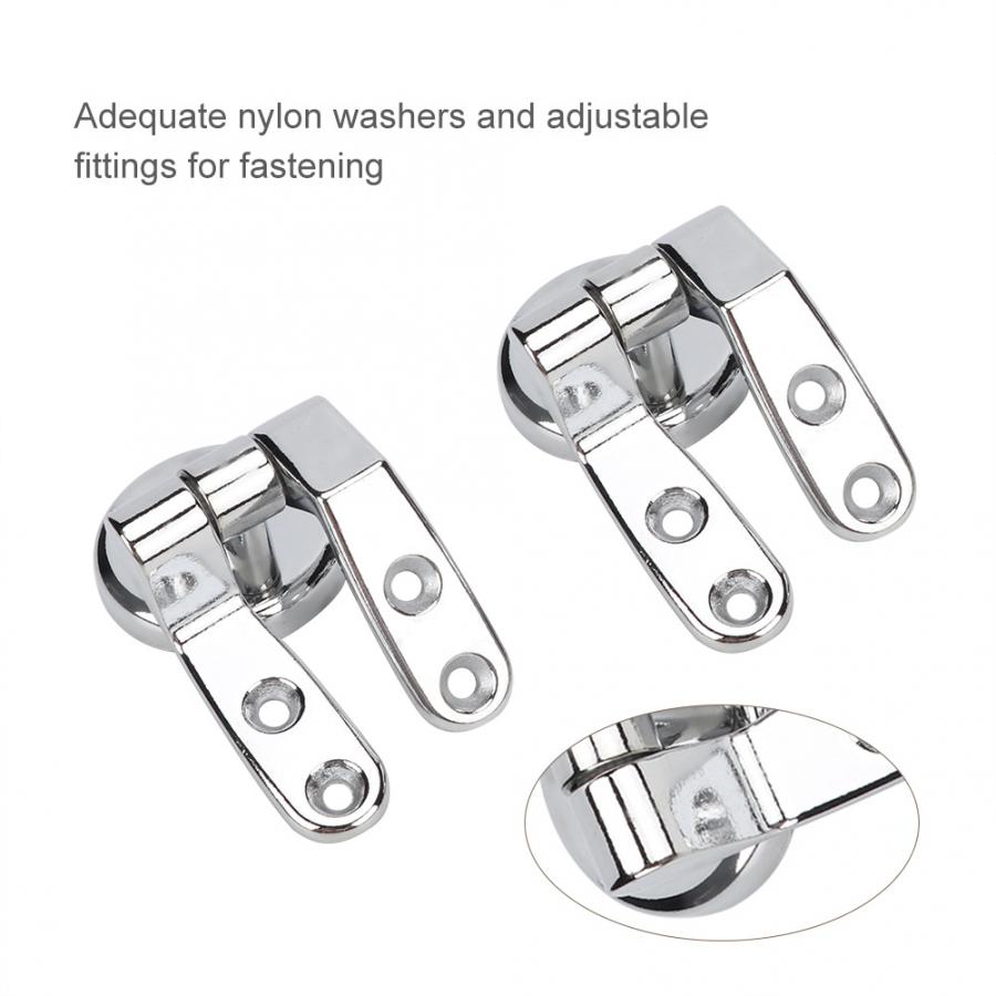 General Adjustable Replacement Toilet Lid Hinge Set Toilet Lid Fixings Zinc Alloy Bathroom WC Toilet Commode Cover Repair Kits