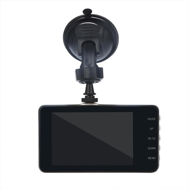 4-inch Lcd Ips Dual-lens Car Dash Cam Fhd 1080p Dashboard Camera 170-degree Drive Dvr Dashcam