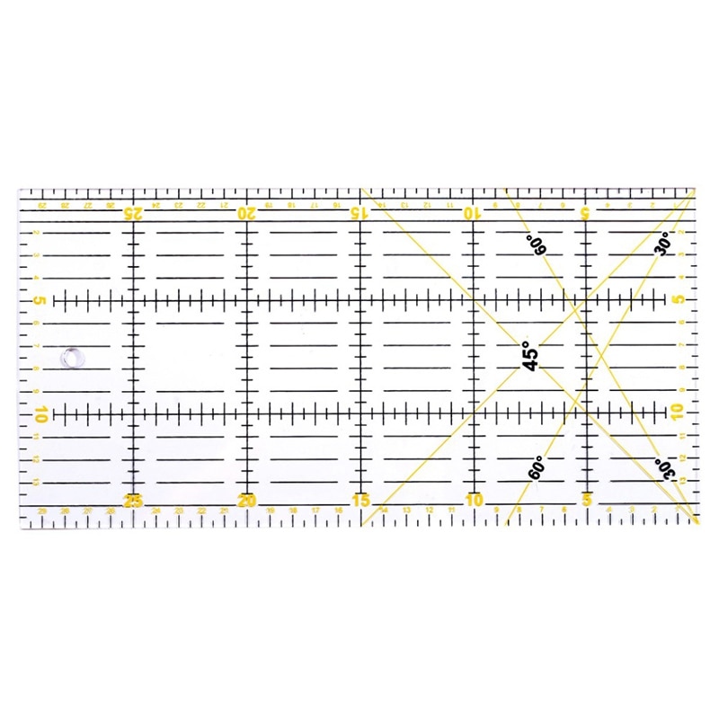 5 unids/set rectángulo Patchwork dibujo recto reglas costura a medida herramientas de artesanía