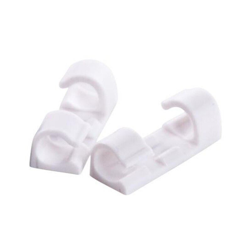 20 Pcs Wire Storage Clips Buckle Organizer Securing Cable Clamp Cable Data Line: white 20pcs