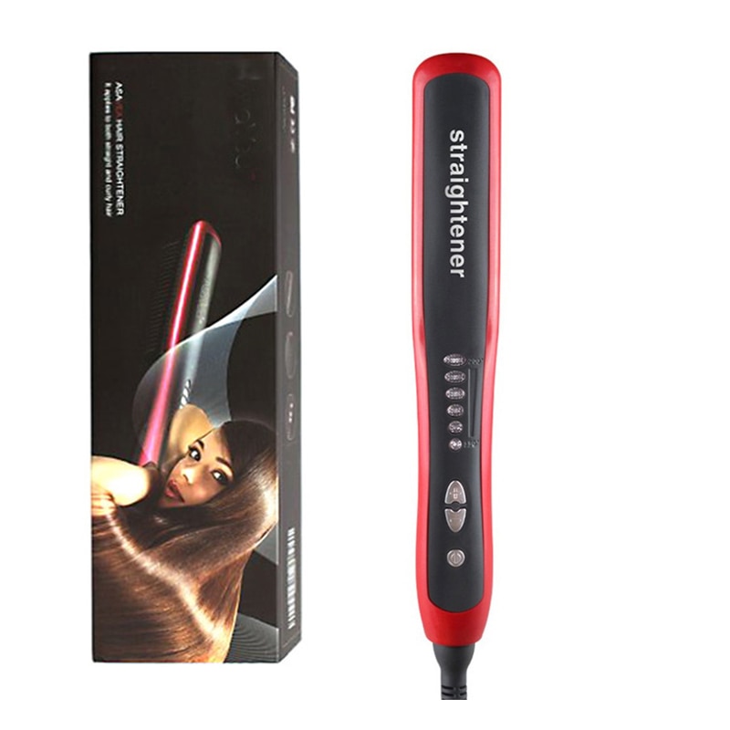 Peigne à lisser la barbe pour hommes, chauffage rapide, fer , Kit de toilettage Portable, brosse à lisser 3 en 1: with box / LES USA