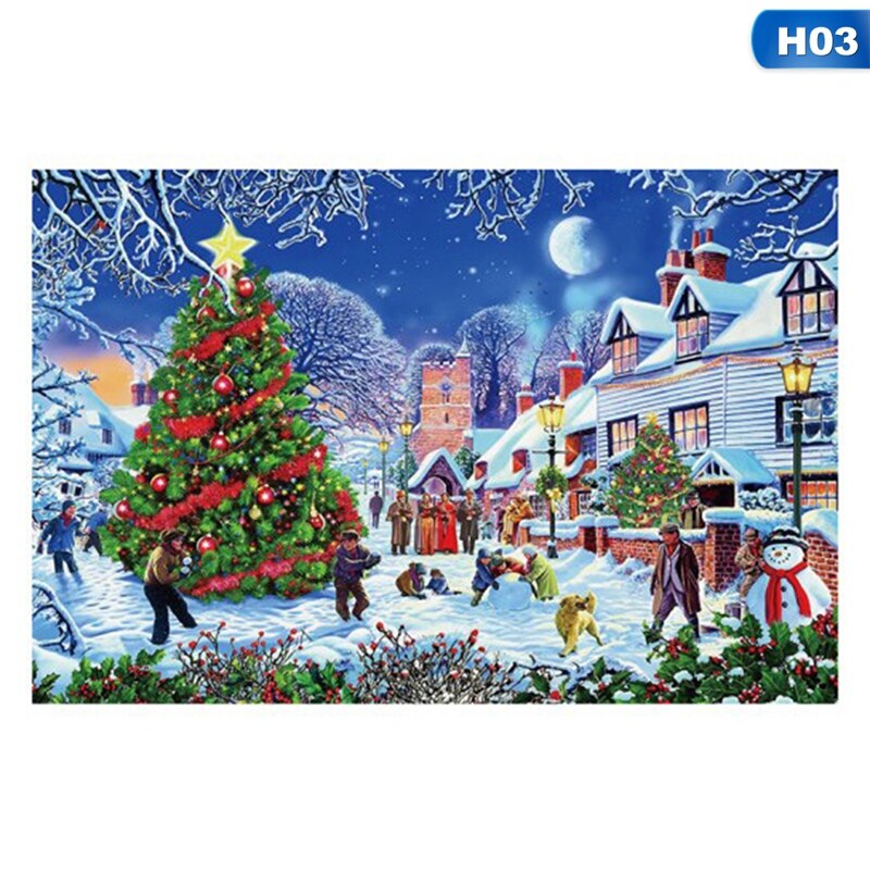 1000 Stks/set Kinderen Papier Puzzel Puzzel Voor Volwassenen Kids Puzzel Game Educatief Speelgoed Vrolijk Kerst Cadeaus: 3