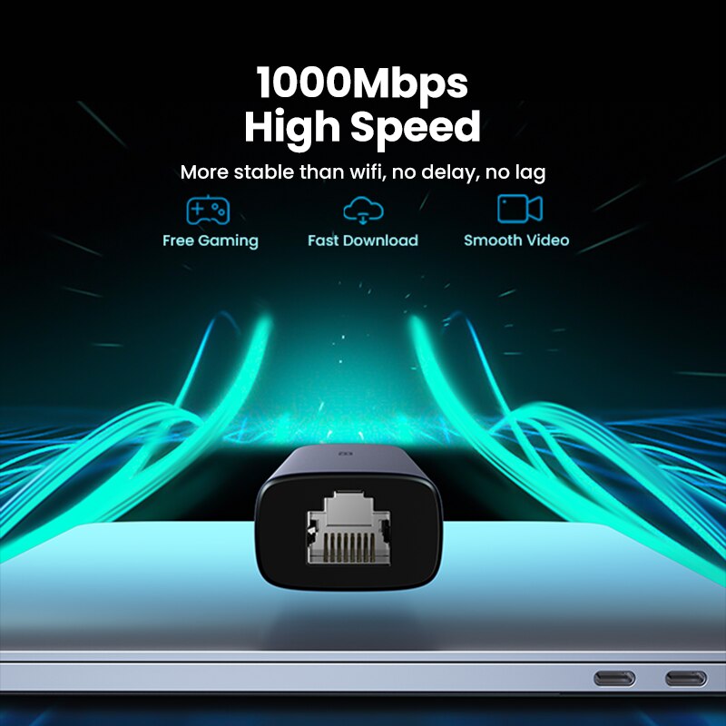 UGREEN USB Ethernet USB-C Ethernet Adapter HUB 1000Mbps for Laptop Macbook Samsung Dell Xiaomi USB Ethernet Adapter Network Card