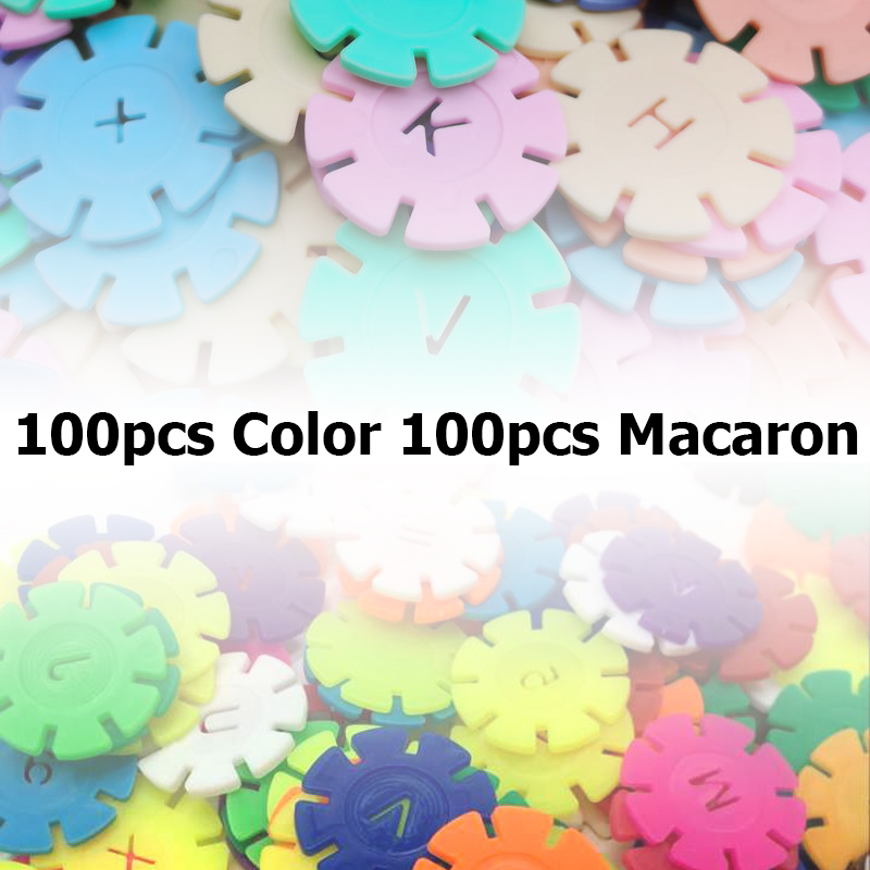 60/100/200pcs Early Education Insert Bag Snowflake Buliding Block Set Baby Puzzle Plastic Assembling Buliding Blocks Toys DDJ