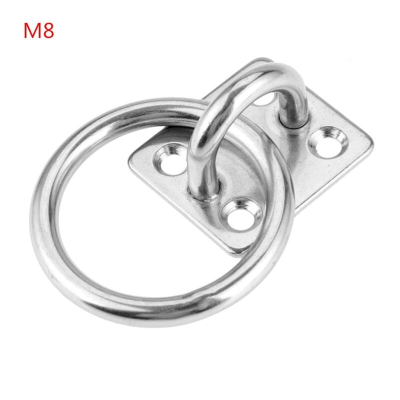 Tefola 10Pcs M5 4 Gaten Diamant-Vormige Oogplaat 304 Rvs Lager Haak Diamant Pad Oog voor Boot Schip