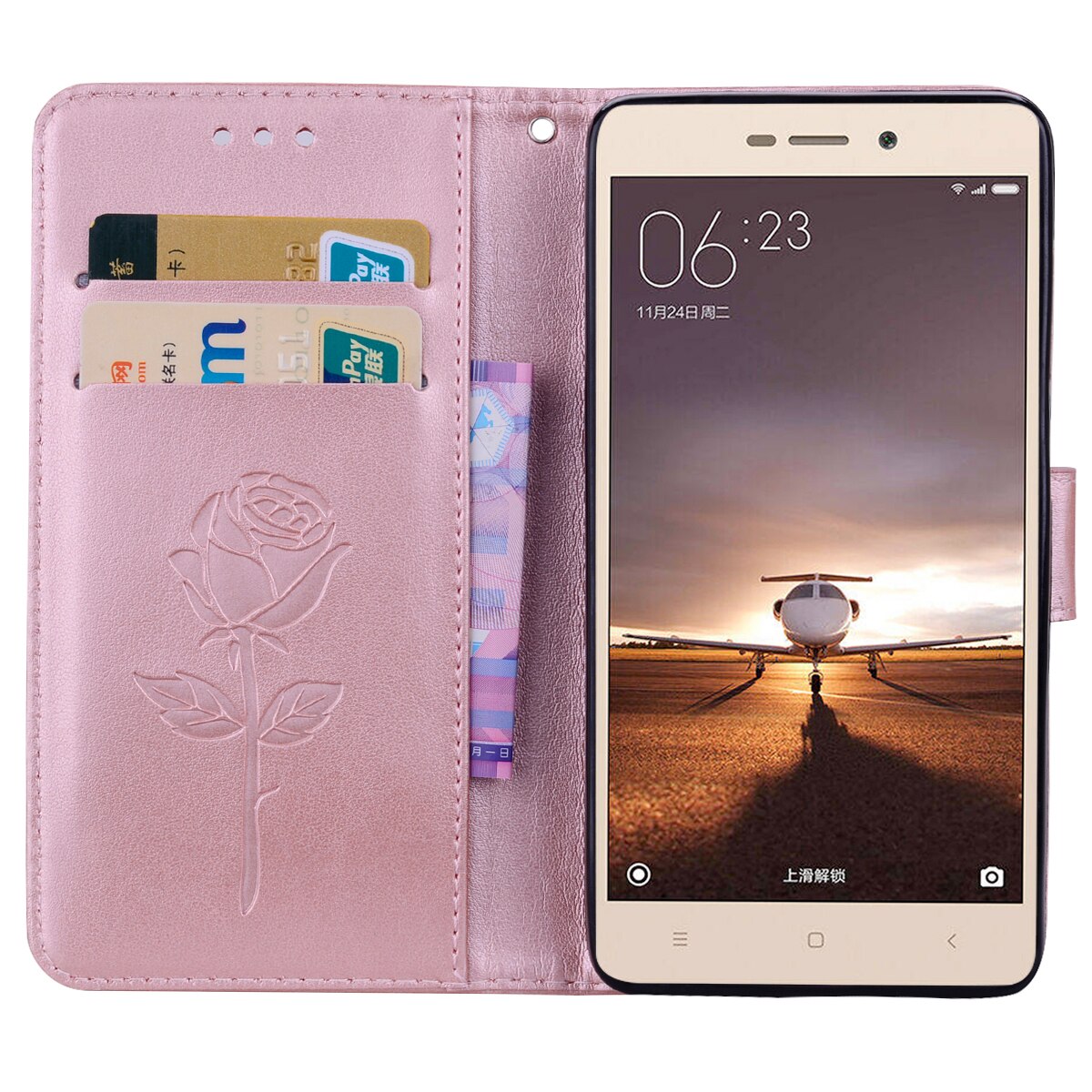 Xiaomi Redmi 3 S Case Leather Case Back Cover Voor Xiaomi Redmi 3 S PRO Rose Bloem Telefoon Gevallen redmi 3 PRO 3 S Cover